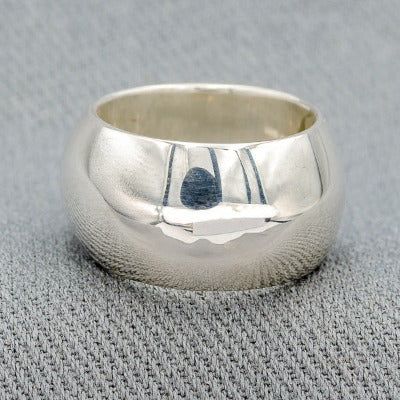 Sterling silver 12 mm band