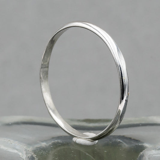 Sterling silver 2mm band ring