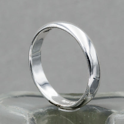 Sterling silver 4mm band