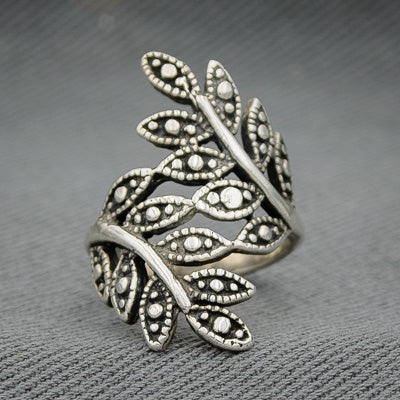 Sterling silver wrap around branch ring