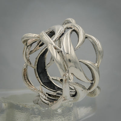 sterling silver open patterned ring