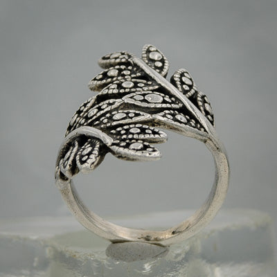 Sterling silver wrap around branch ring