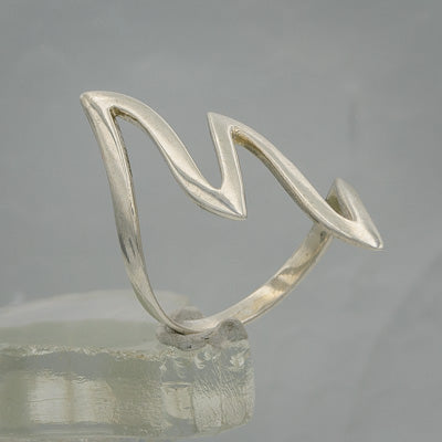 Sterling silver zig zag ring