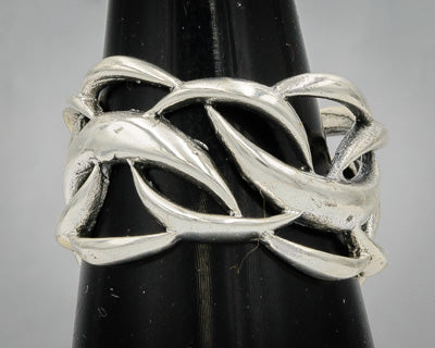 sterling silver open patterned ring