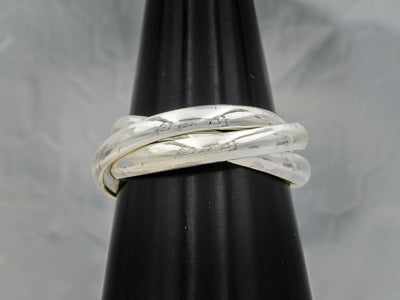 Sterling silver russian wedding band