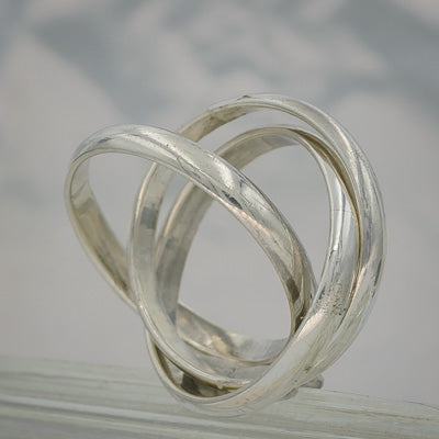 Sterling silver russian wedding band