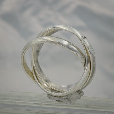 Sterling silver russian wedding band