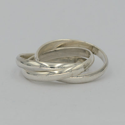 Sterling silver russian wedding band