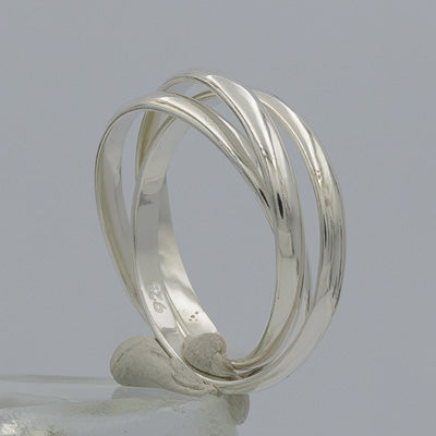 Sterling silver russian wedding ring 2mm
