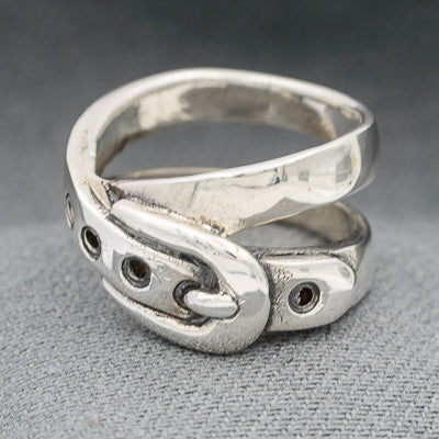 Sterling silver buckle ring