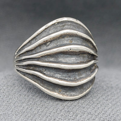 Sterling silver and oxidized ring