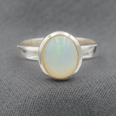 Sterling Silver Ethiopian Opal Ring - Silvertree Jewelry #