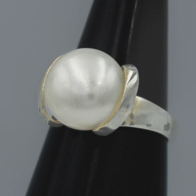 Sterling Silver Pearl Statement Ring - Silvertree Jewelry #