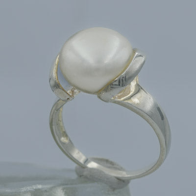 Sterling Silver Pearl Statement Ring - Silvertree Jewelry #