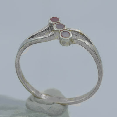 Sterling Silver Multi MOP Split Shank Ring - Silvertree Jewelry #