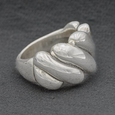 Modern Sterling Silver Slanted Bar Ring - Unique & Artistic Design
