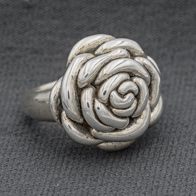Sterling silver Electroplated  Rose Ring