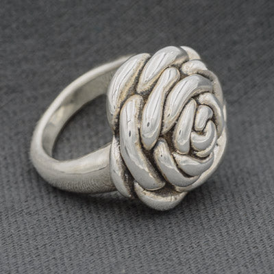 Sterling silver Electroplated  Rose Ring