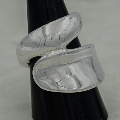 Electroplated Wrapped Silver Ring Sculpted Design