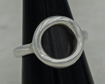 Sterling Silver Open Circle Ring 1.6cm Rounded Band