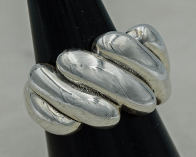 Modern Sterling Silver Slanted Bar Ring - Unique & Artistic Design