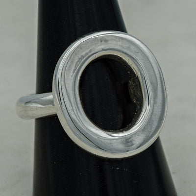 Sterling Silver Oval Open Ring 2.1cm Minimal Design