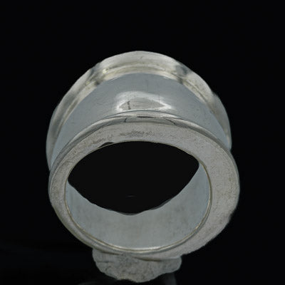 Sterling Silver Electroplated Ring 2cm Tapered Design