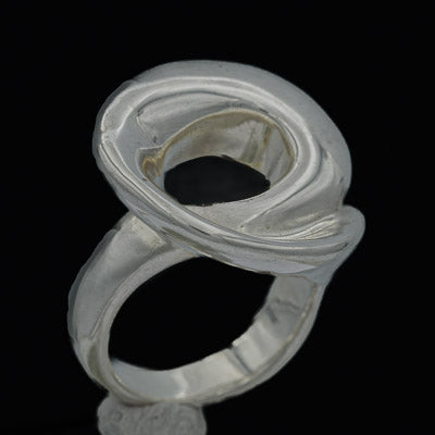 Sterling Silver Electroplated Open Band Ring 2.5cm