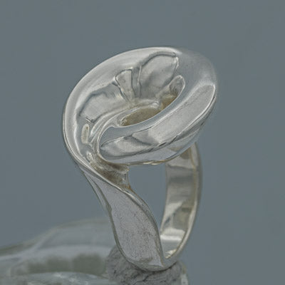 Sterling Silver Electroplated Open Band Ring 2.5cm