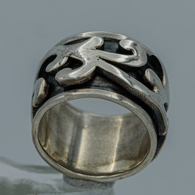 Sterling Silver Spinning Filigree Ring 1.5cm Design