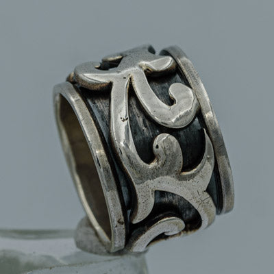 Sterling Silver Spinning Filigree Ring 1.5cm Design