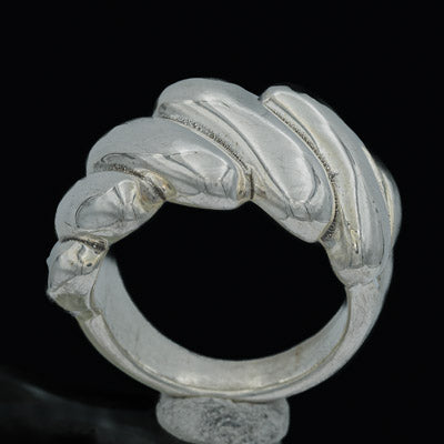 Modern Sterling Silver Slanted Bar Ring - Unique & Artistic Design