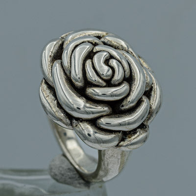 Sterling silver Electroplated  Rose Ring