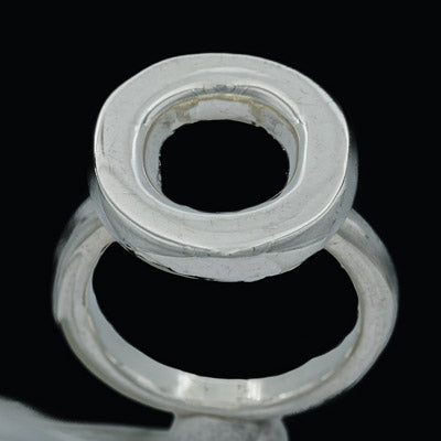 Sterling Silver Oval Open Ring 2.1cm Minimal Design