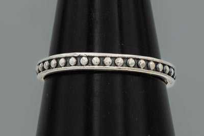 Sterling silver dotted ring