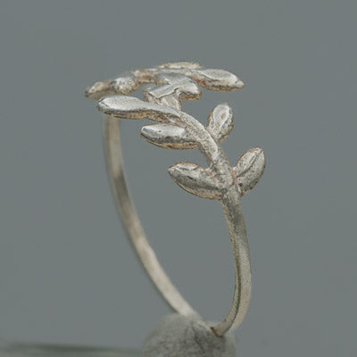 Sterling Silver Double Band Branch Ring 1mm Design