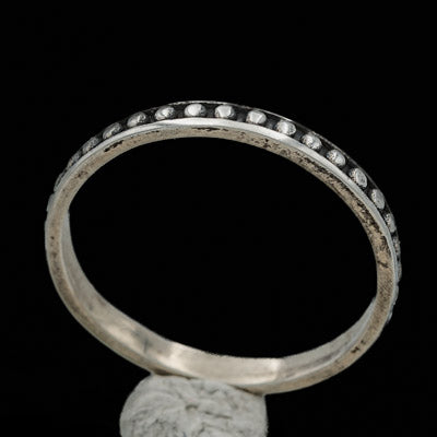 Sterling silver dotted ring