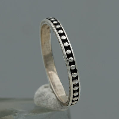 Sterling silver dotted ring