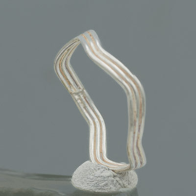 Sterling Silver Triple Band Zig Zag Ring Modern Style