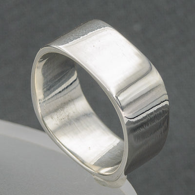 Sterling silver square 8mm band