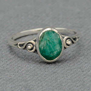 Sterling silver with emerald or labradorite