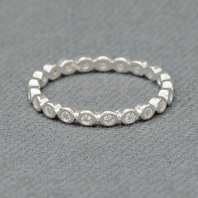 Sterling silver eternity ring with cubics