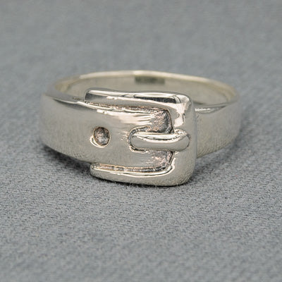 Sterling silver buckle ring