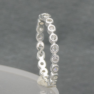 Sterling silver eternity ring with cubics