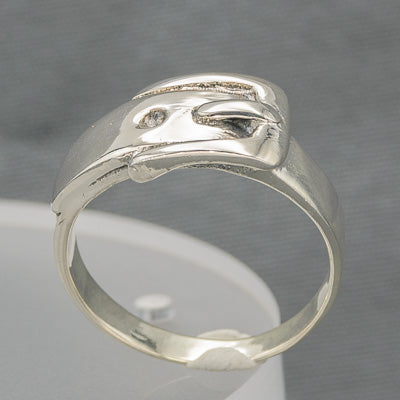 Sterling silver buckle ring