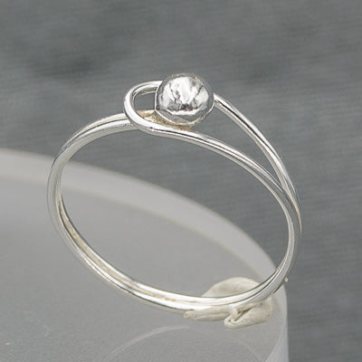 Sterling silver loop ring