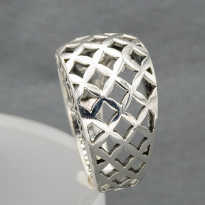 Sterling silver mesh ring
