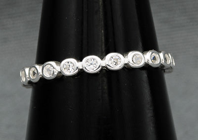 Sterling silver eternity ring with cubics