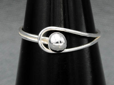 Sterling silver loop ring