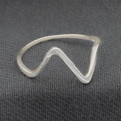 Sterling Silver Z Shape Ring 1cm Minimal Design